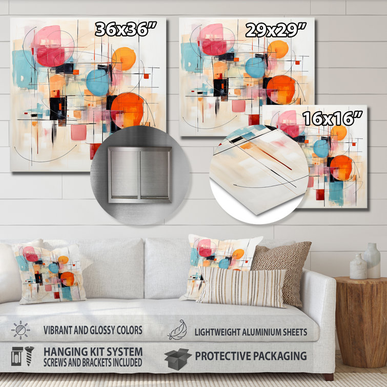 Latitude Run® Colourful Mid Century Abstract Fusion III MidCentury